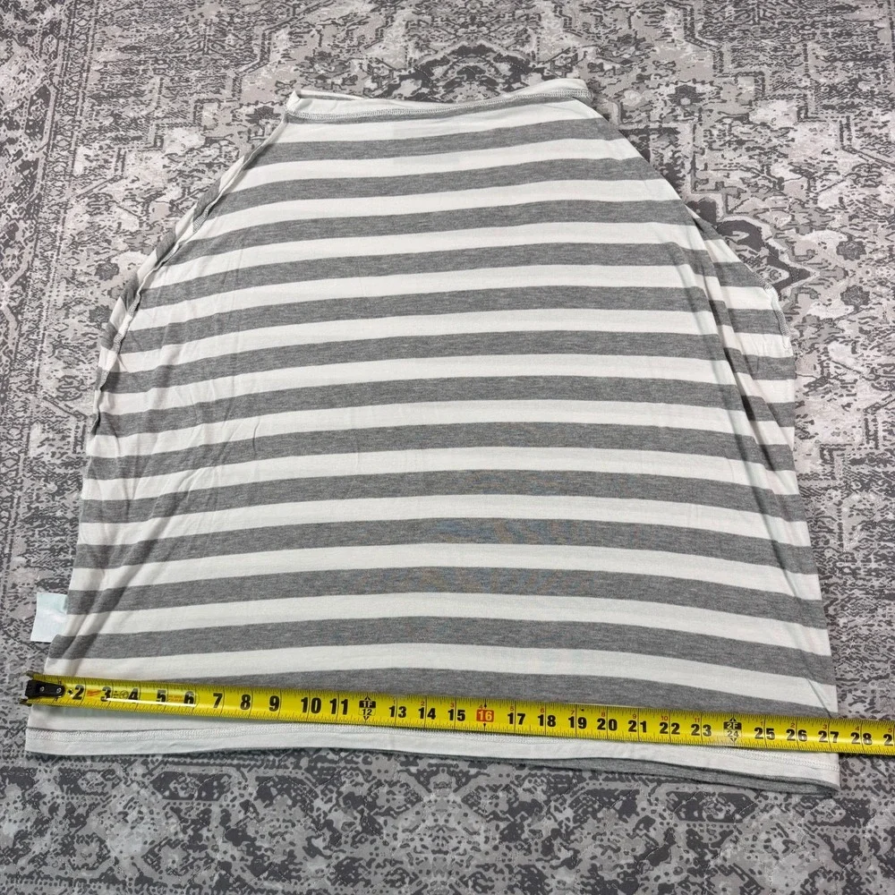 Milk Snob Gray White Striped 5-in-1 Baby Car Seat Nursing Cover